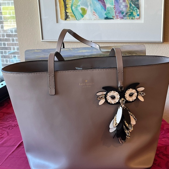Kate Spade Gray Tote with Owl Accent